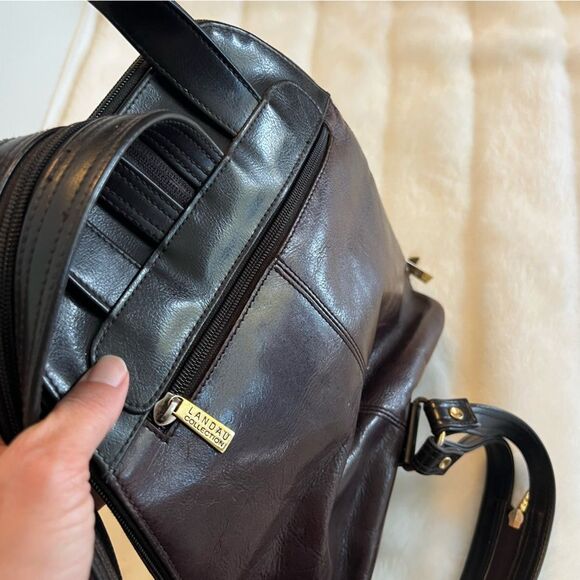 Landau Sacamoto brown leather backpack - Picture 8 of 14